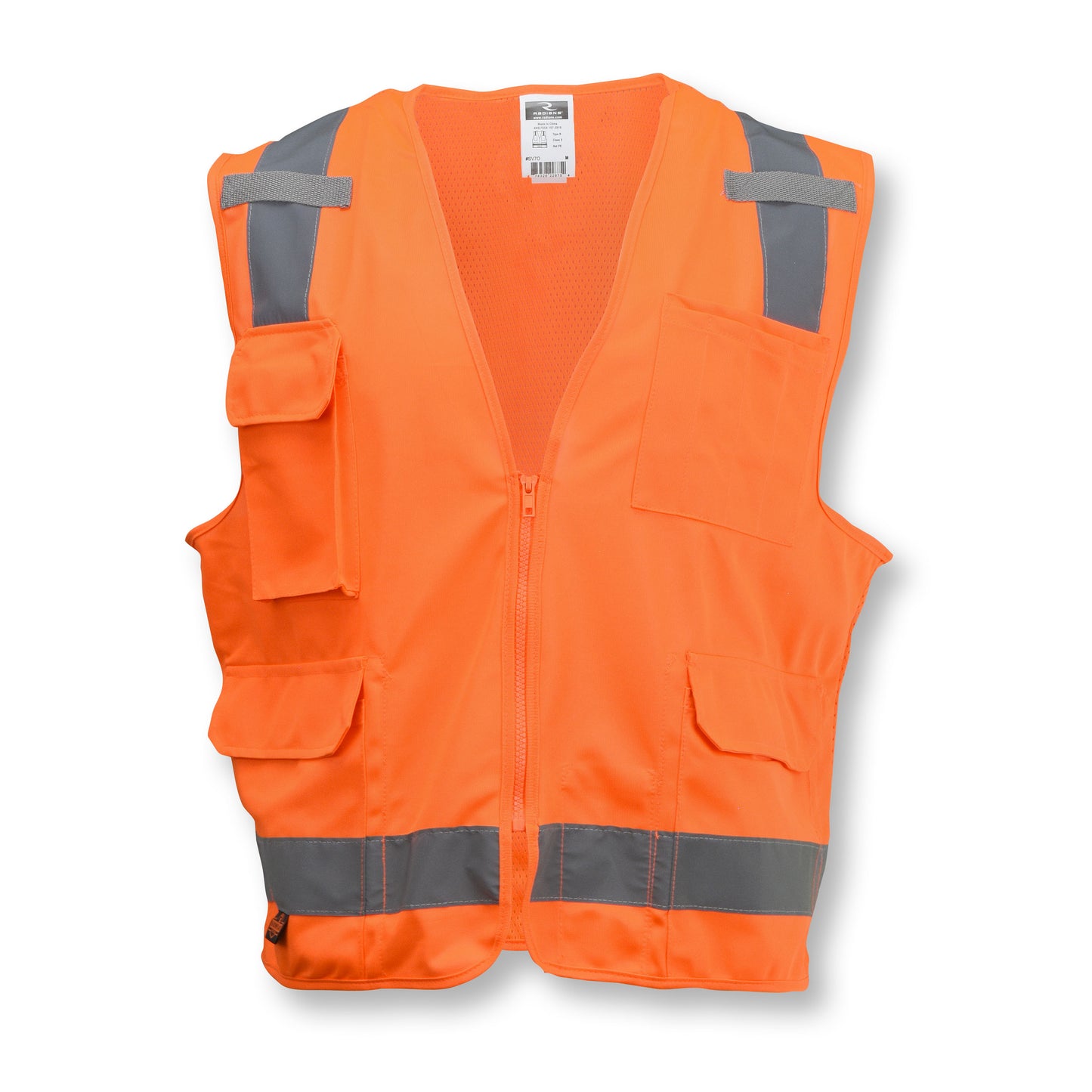 SV7 Surveyor Type R Class 2 Solid/Mesh Safety Vest - Green - Size 2X