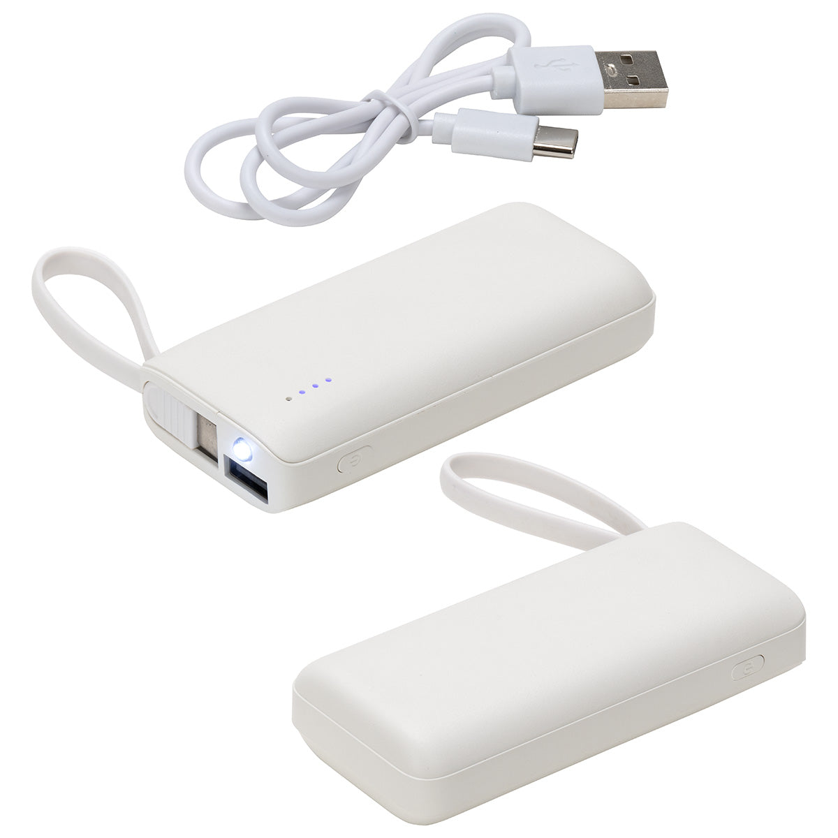Chancellor 5000mAh Power Bank with USB-C Built-in Cable
