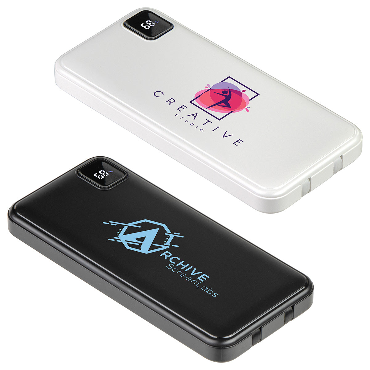 Black Marquis 10000mAh 20W PD Power Bank with Built-In Cables