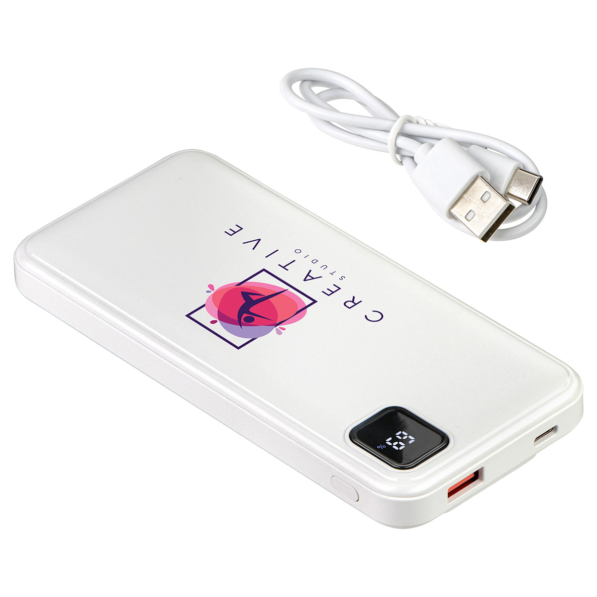 Black Marquis 10000mAh 20W PD Power Bank with Built-In Cables