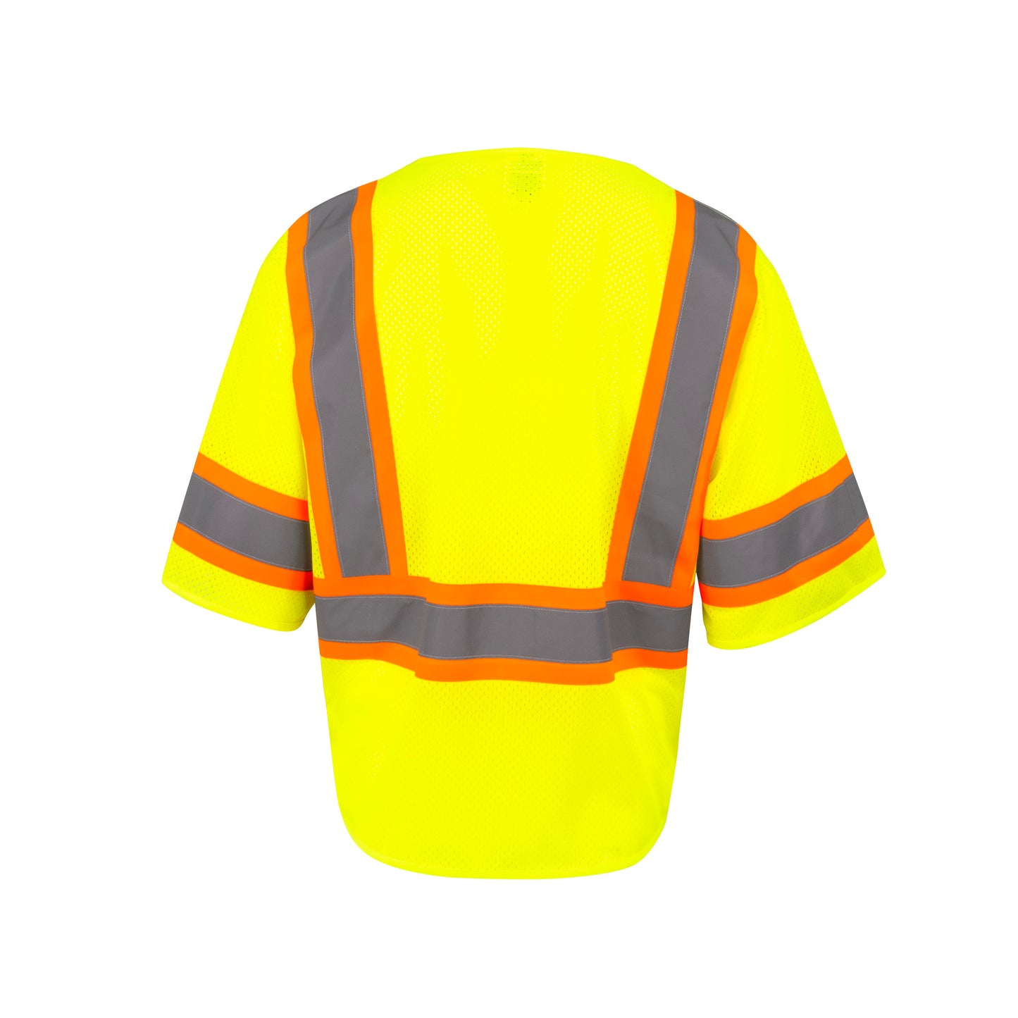 SV232-3 Two Tone Surveyor Type R Class 3 Mesh Safety Vest with Dual Side Zippers - Green - Size 2X