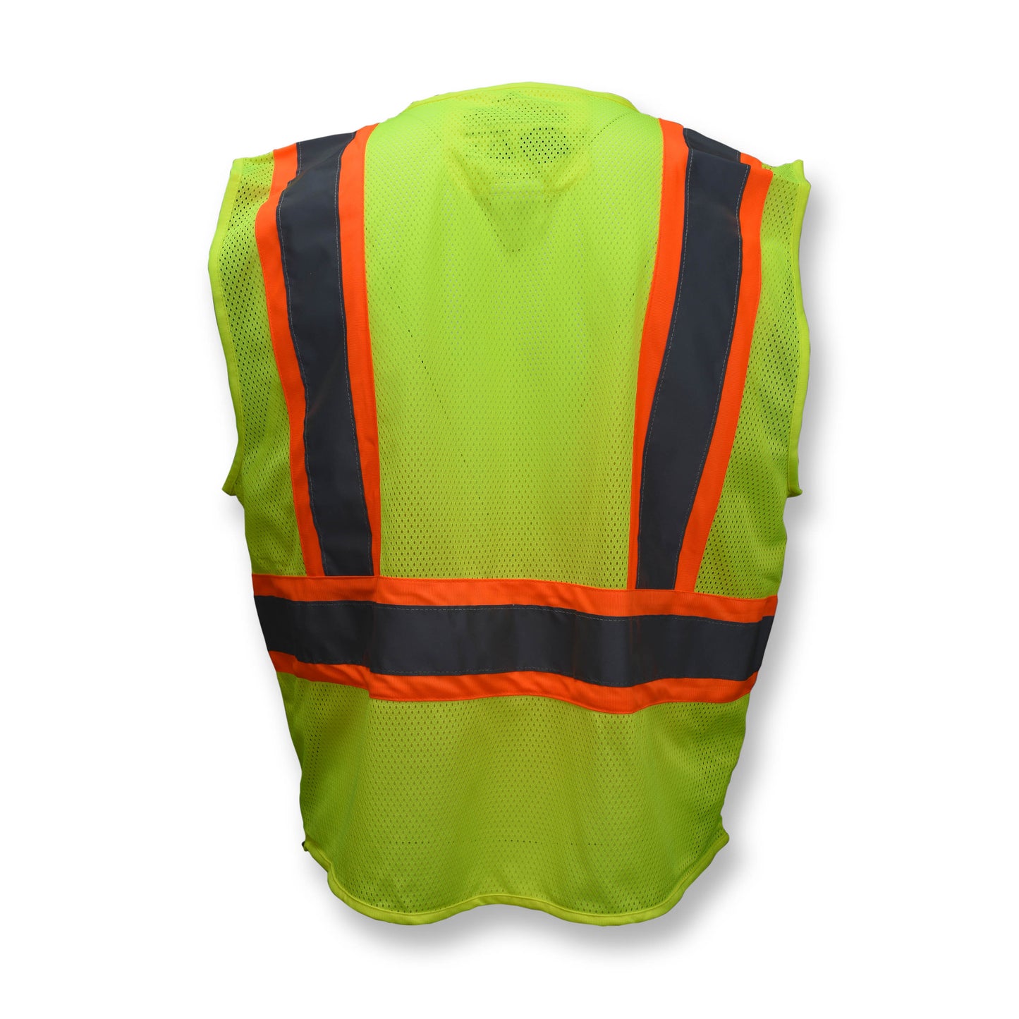 SV225 Class 2 Self Extinguishing Two-Tone Trim Mesh Safety Vest - Green - Size 2X