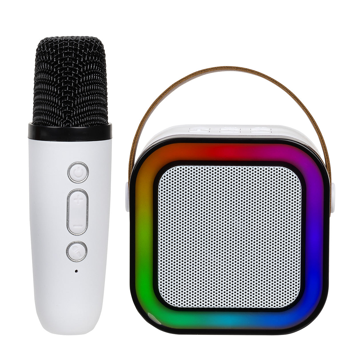 White Audition Wireless Karaoke Speaker with Microphone