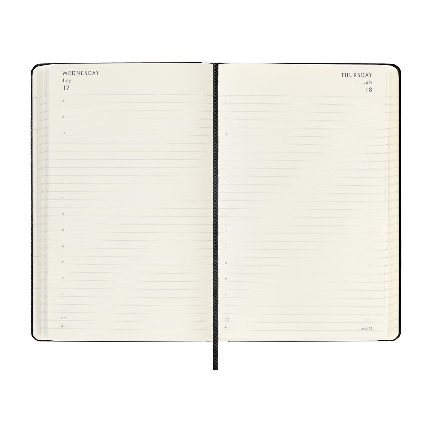 Black Moleskine® Hard Cover Large 12-Month Daily 2026 Planner