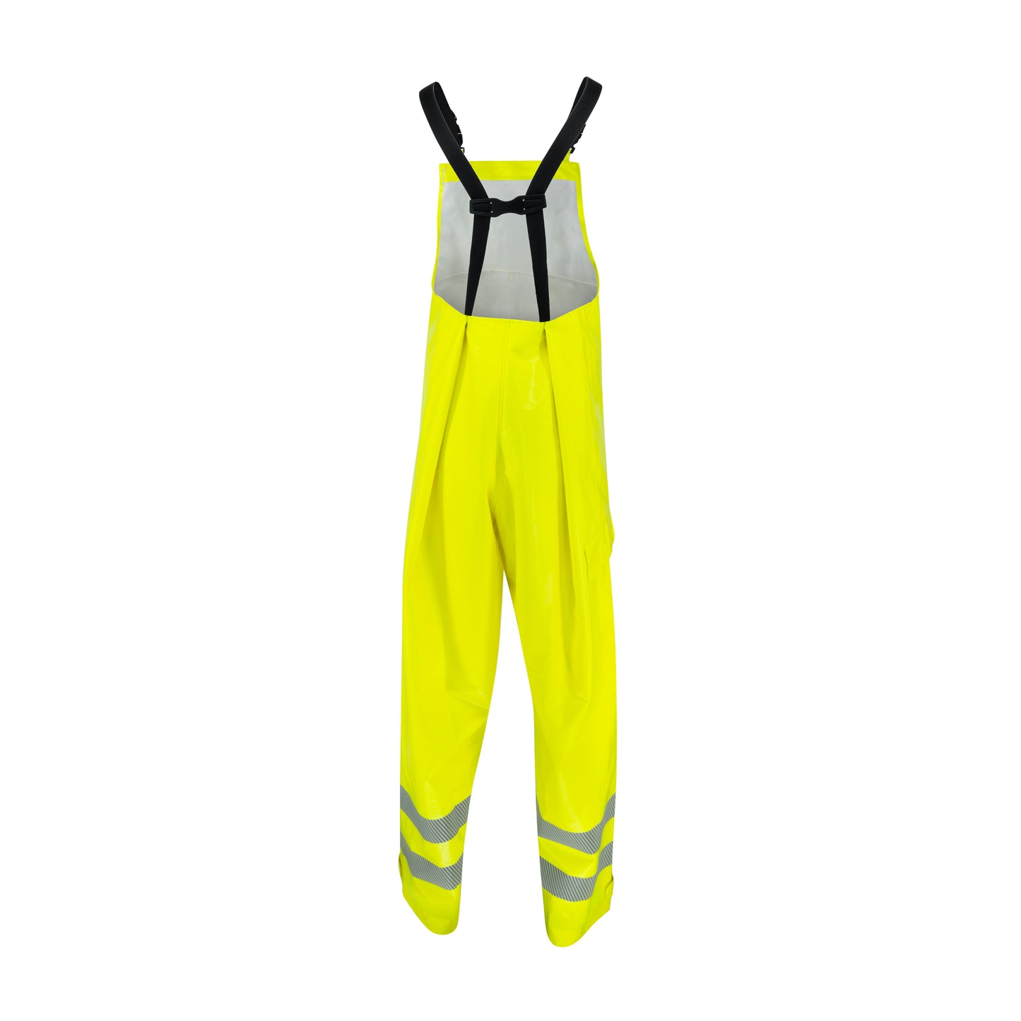 RW08B Class E Self-Extinguishing Rain Bib with Safety Fly - Lime - Size 2X