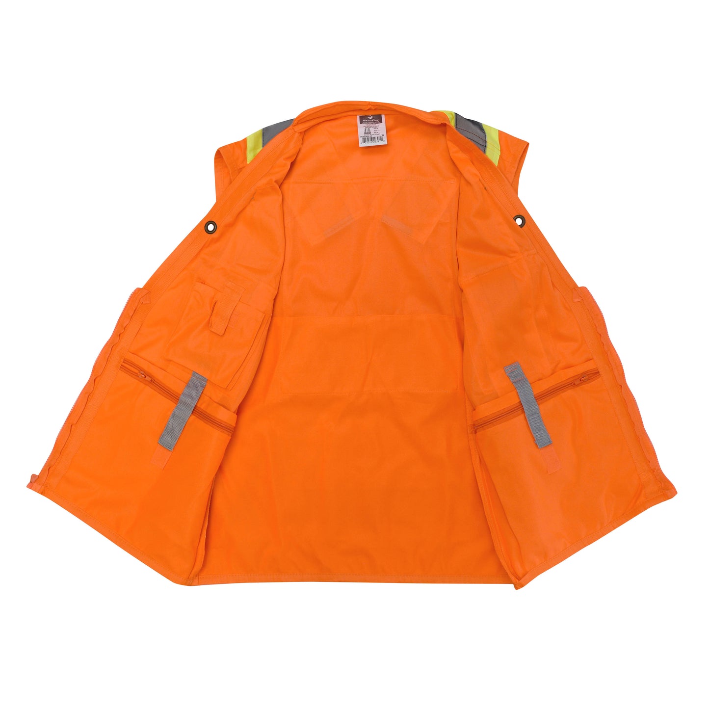 SV030X-2 Heavy Duty 10-Pocket Cruiser Vest with Back Pouch X-Back - Hi Vis Green - Size 2X