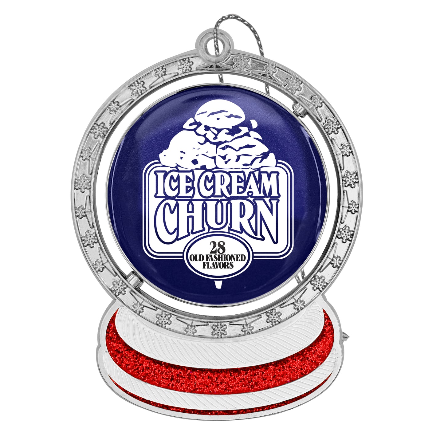 Spinner Snow Globe Holiday Ornament