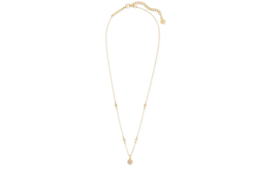 Kendra Scott Nola Gold Pendant Necklace in Iridescent Drusy