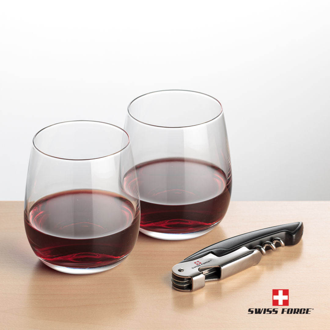 Swiss Force® Opener & Crestview Stemless Wine