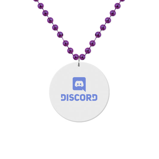 Medallion Bead Necklace w/White Medallion