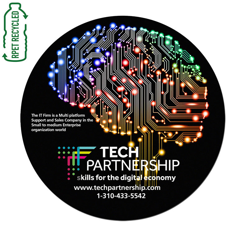 6-1/2" "Washoe Circle" Recycled RPET Full Color Import Air Ship Microfiber Cloth & Screen