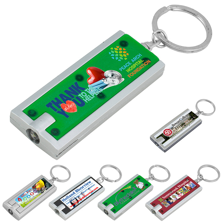 "Akari FC" PhotoImage ® Full Color Imprint Slim Keyholder Keylight with Bright White LED Light