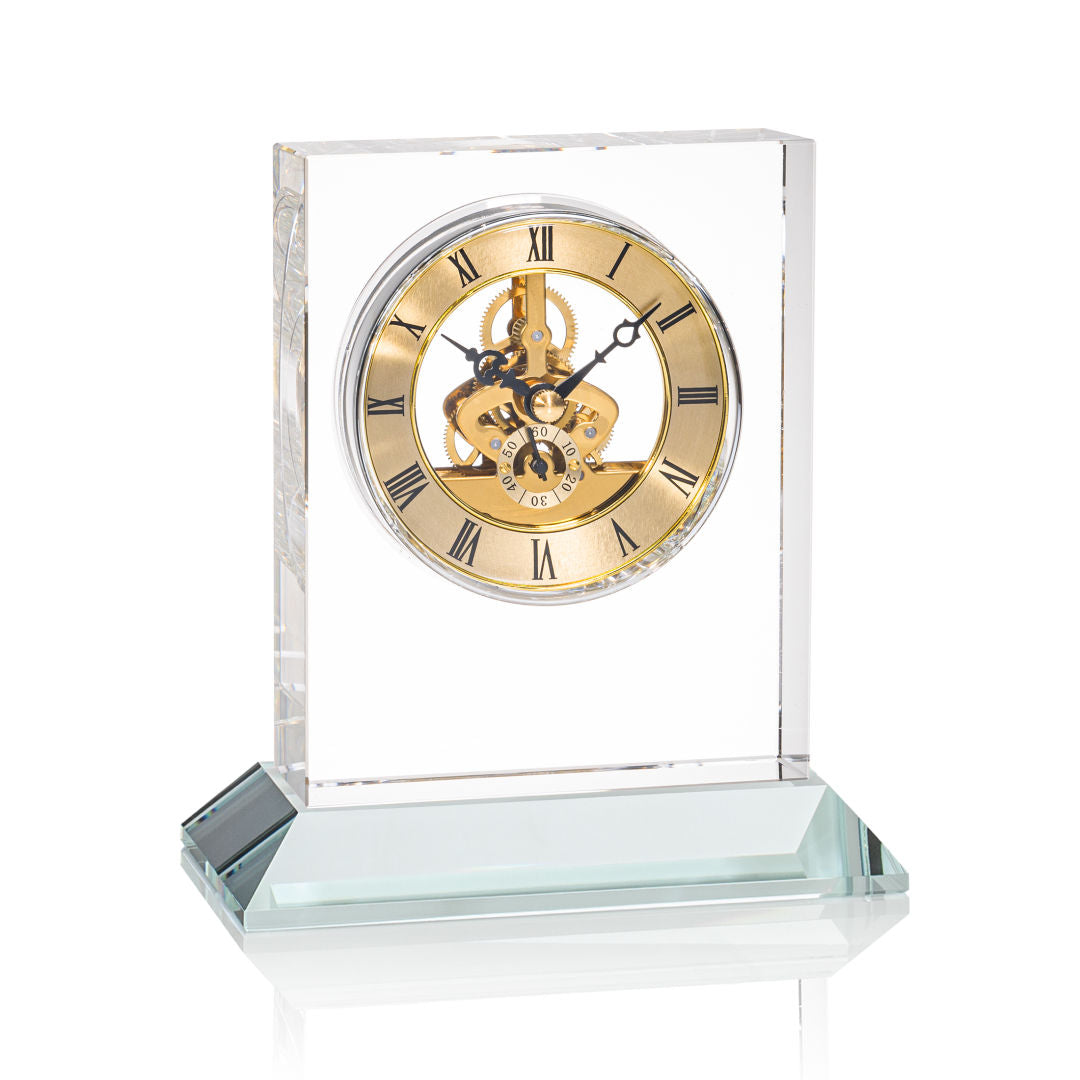 Ashland Clock on Base - Gold Dial