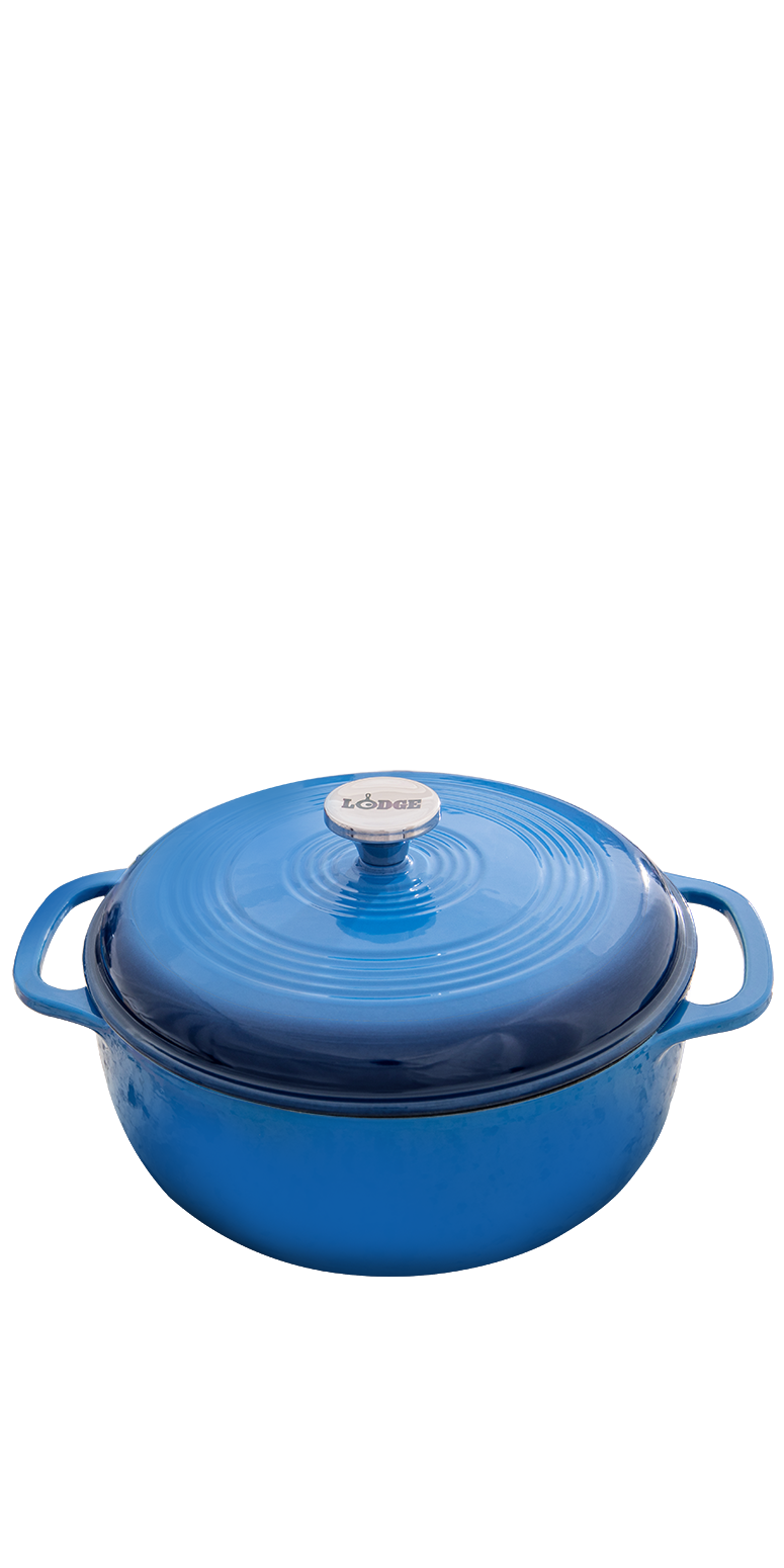 Lodge® 6 Qt Blue Enameled Cast Iron Dutch Oven