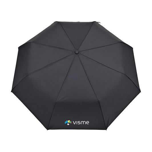 Black Elements 43" Recycled Manual Folding Umbrella
