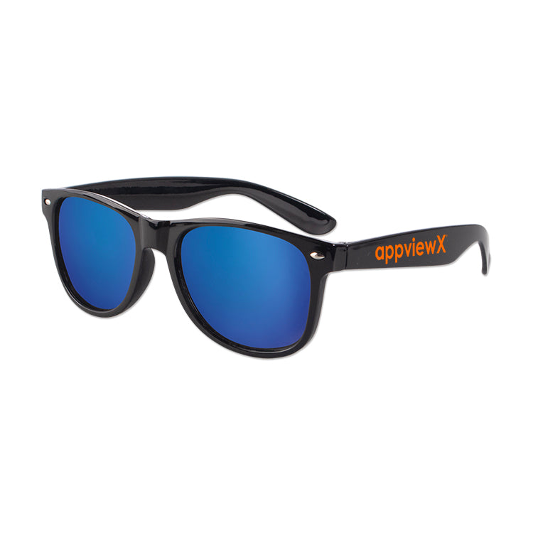 Iconic Black Frame Mirror Lens Sunglasses