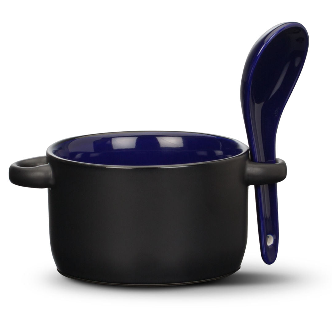 Merritt Soup Mug & Spoon - 12oz - Deep Etch