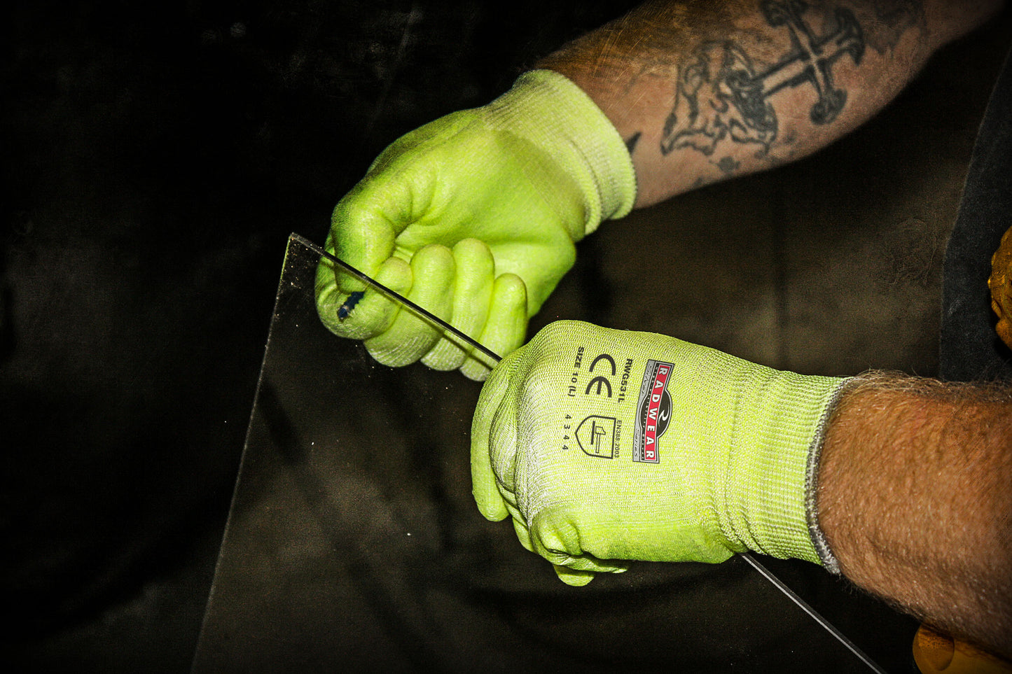 RWG531 Radwear® Silver Series™ Cut Protection Level A2 High Visibility Grip Glove - Size 2X