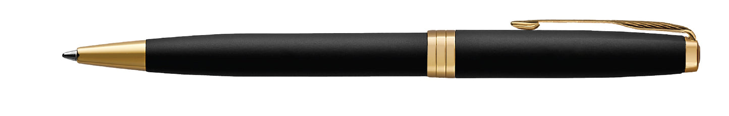 Black Matte - Gold Trim Parker Sonnet Ballpoint - Matte