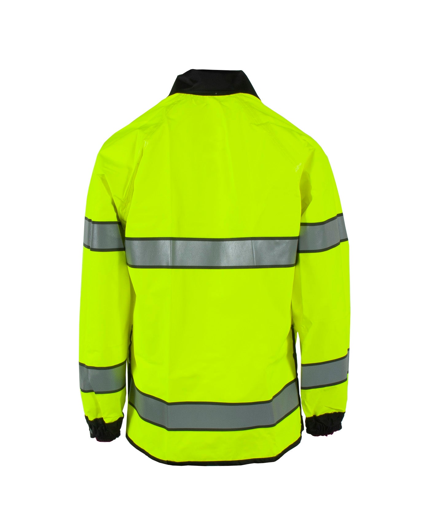 4703RJH3M Safe Officer Reversible Rain Jacket with Reflective Taping - Hi-Vis Lime/Black - Size 2X