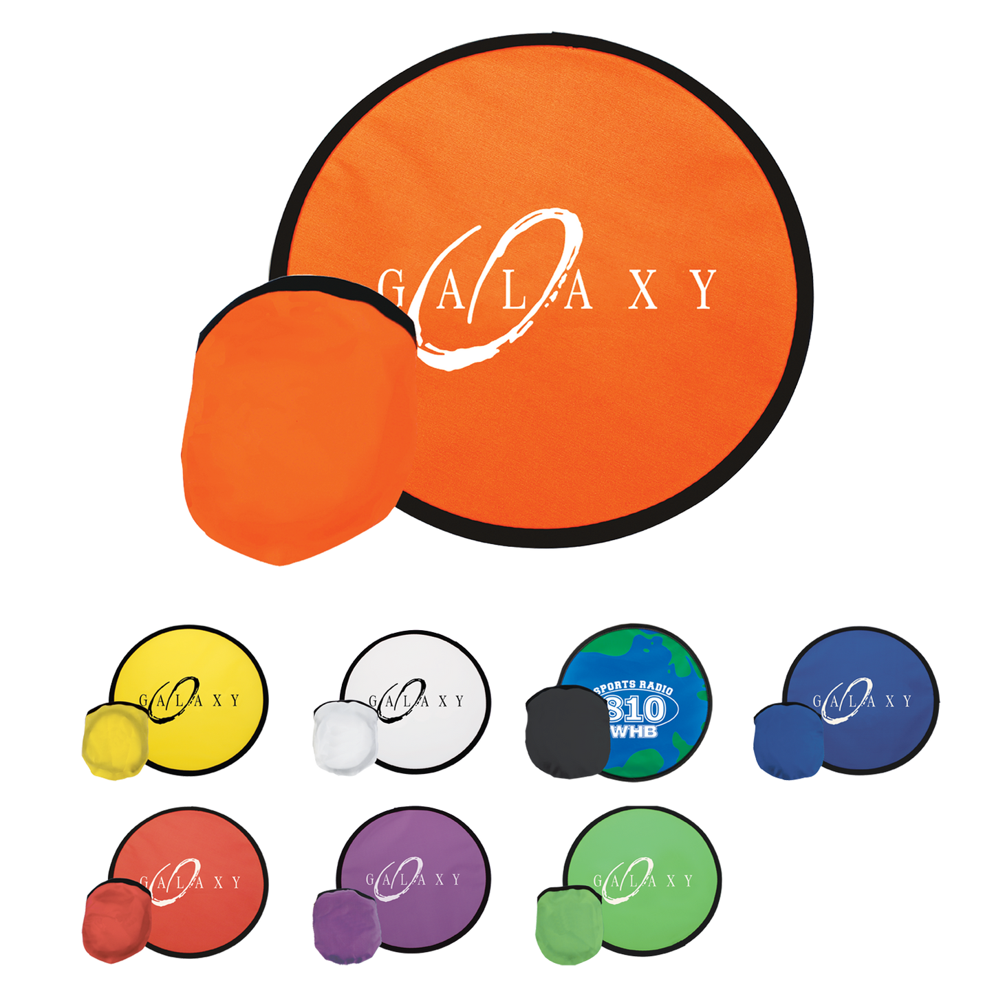 Black Flying Disc With Pouch