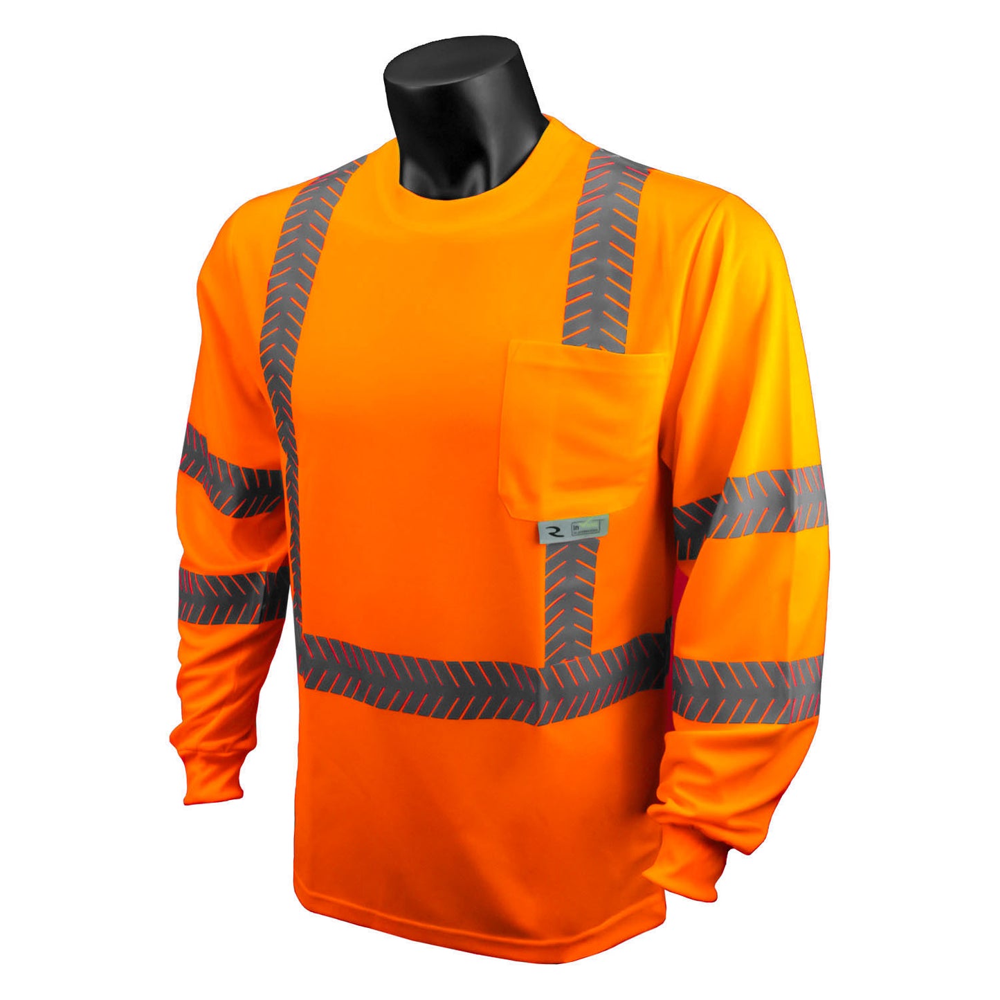 ST24-3 Type R Class 3 Long Sleeve T-Shirt with Rad-Shade® UV Protection - Hi-Vis Orange - Size XL