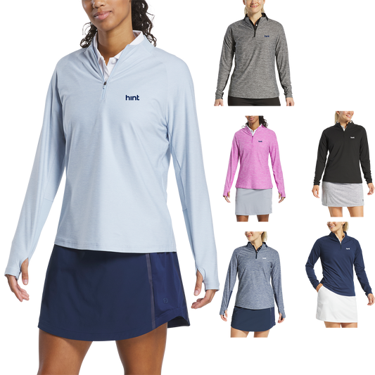 Blue/Aqua FootJoy Women's Space Dye 1/4 Zip - 2XL