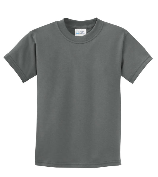 Front View of Coal Port & Company Youth Beach Wash Garment-Dyed Tee. PC099Y