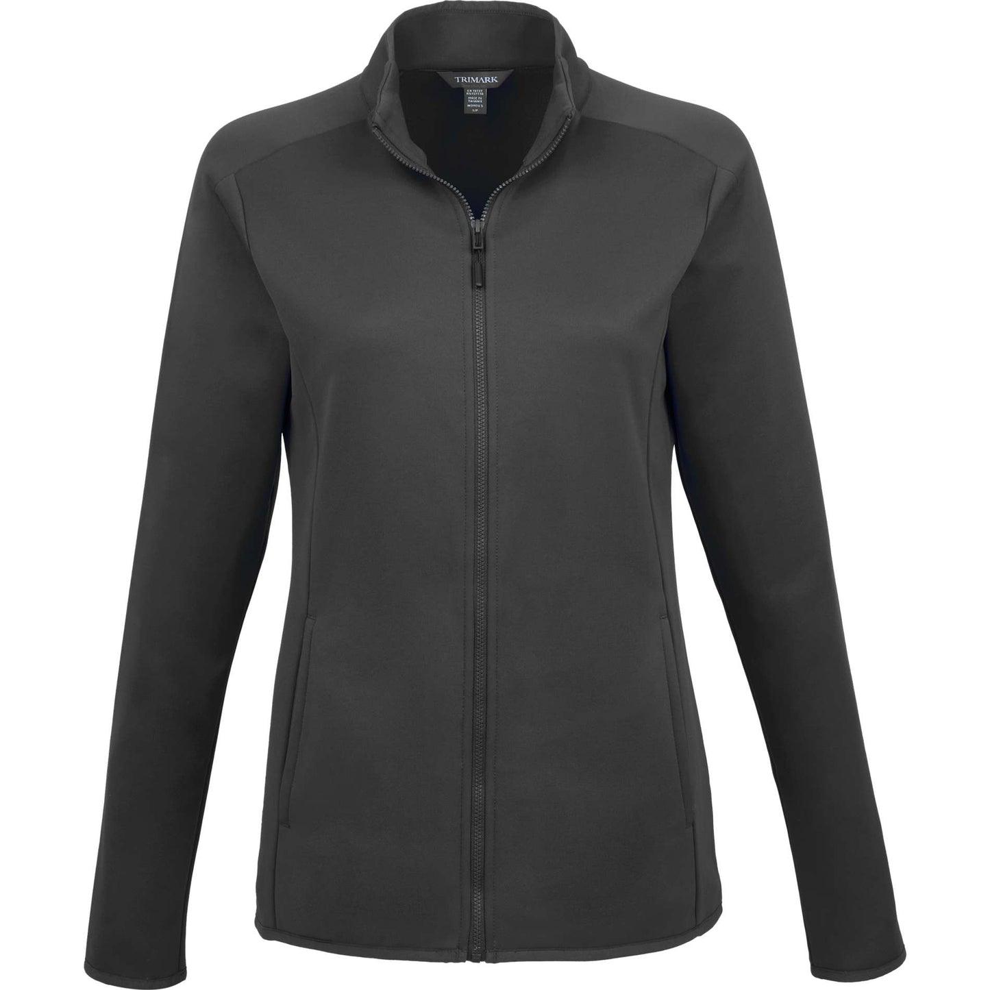 Front View of Grey TELICA Brush Back Fleece Jacket - Women's plain
