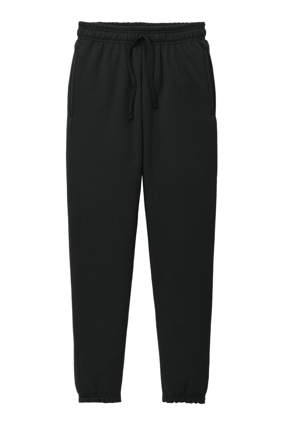 Front View of JetBlack Port & Company Core Fleece Sweatpant PC78SP
