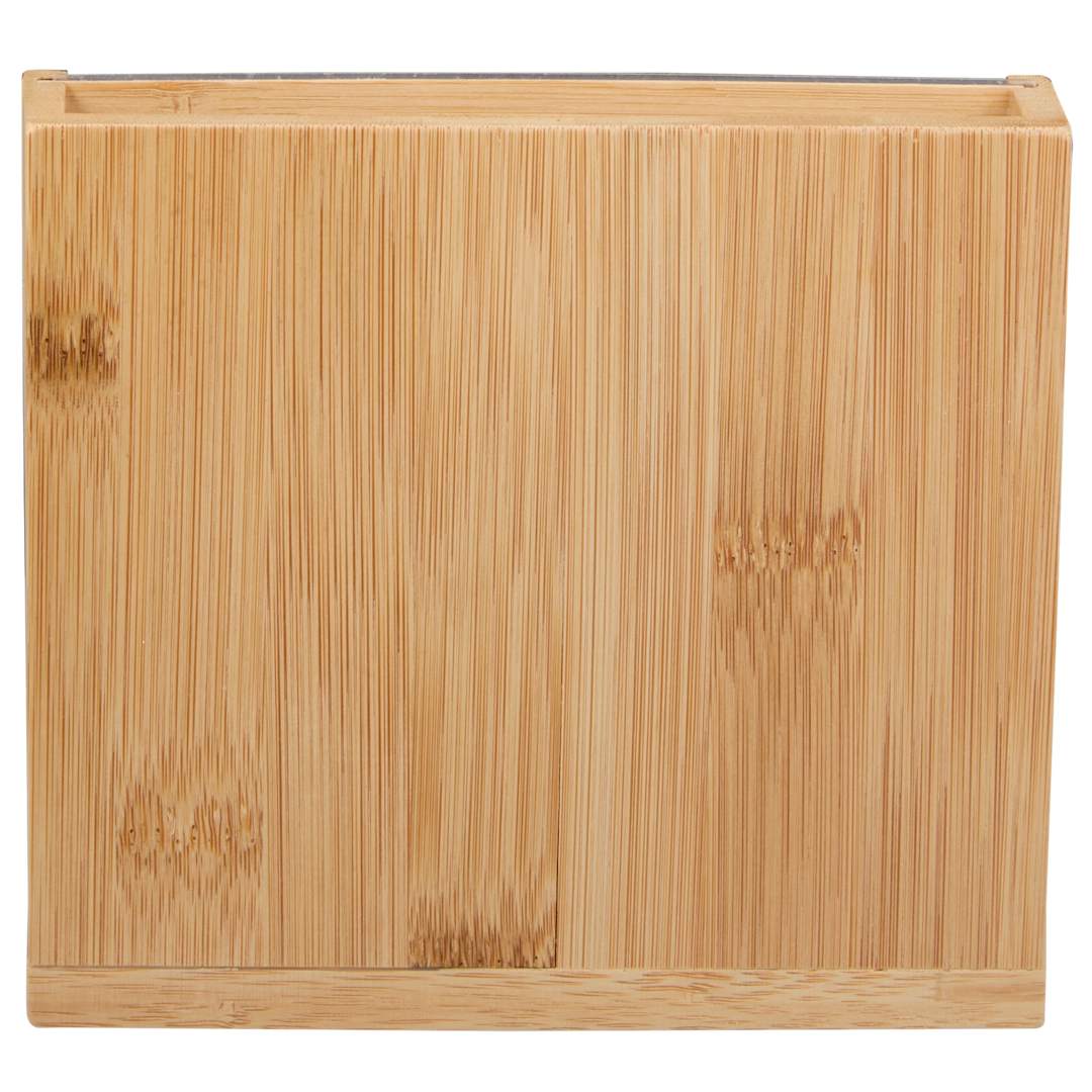 Front View of Natural FSC® Bamboo Photo Frame Desktop Organizer plain