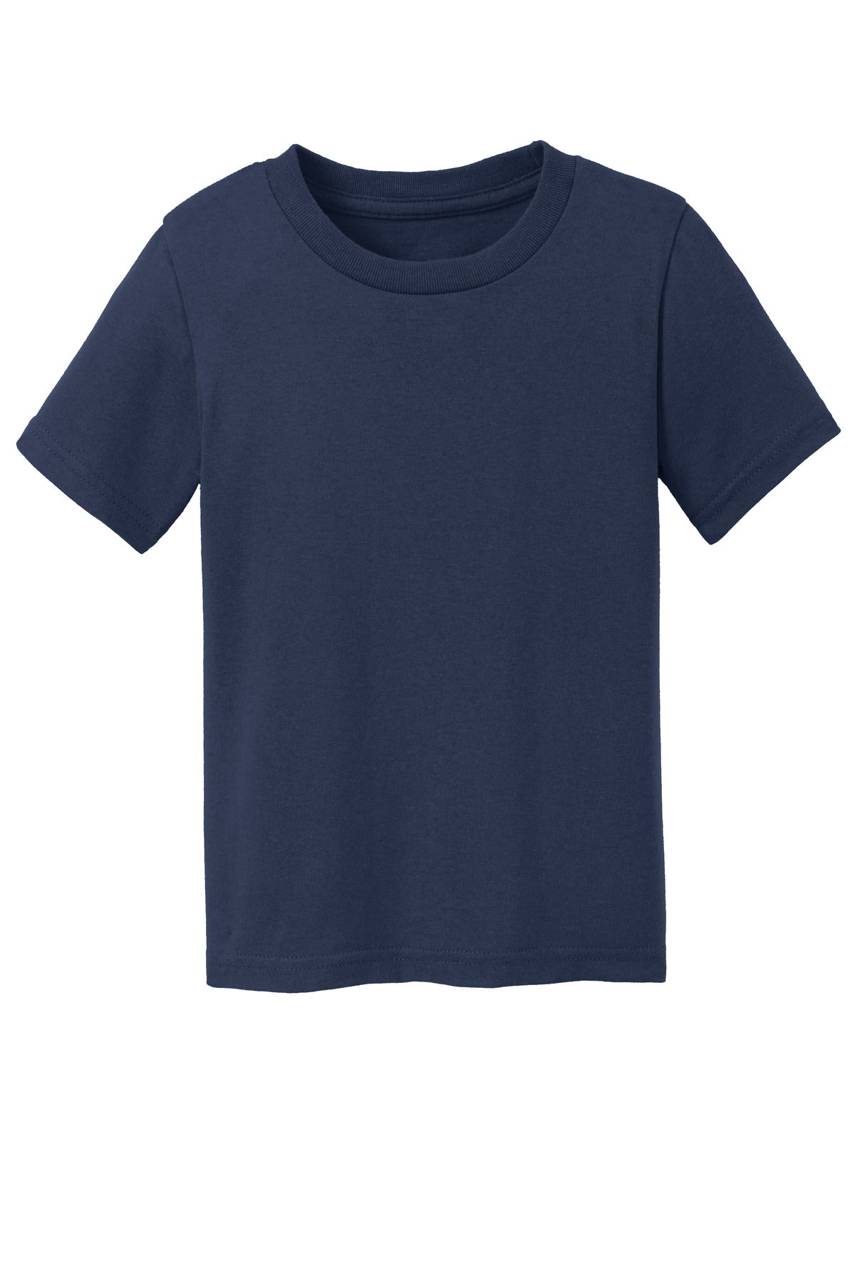 Front View of Navy Port & Company Toddler Core Cotton Tee. CAR54T