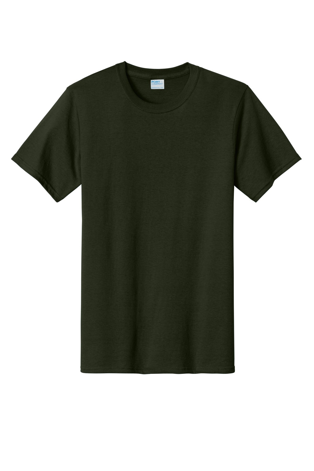 Front View of Olive Port & Company Tall Essential Tee. PC61T