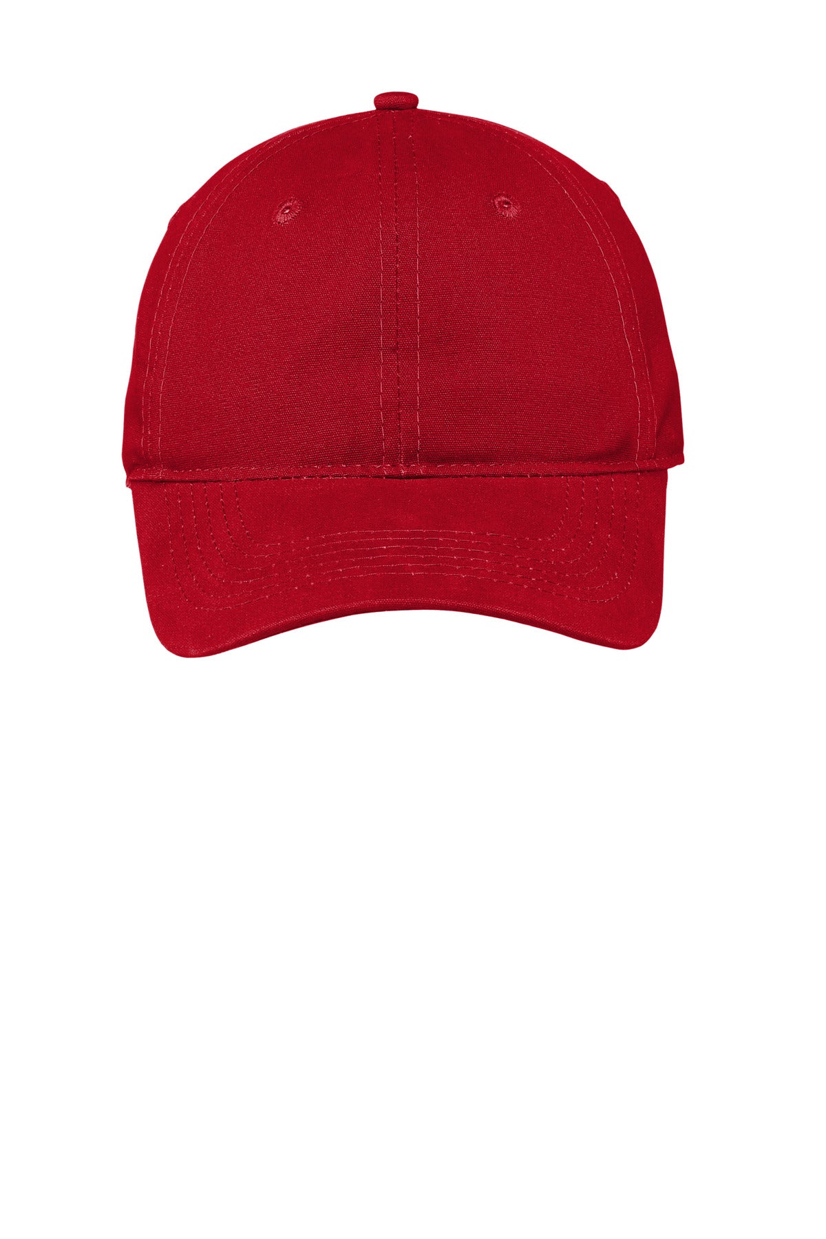 Front View of Red Port & Company Soft Brushed Canvas Cap. CP96