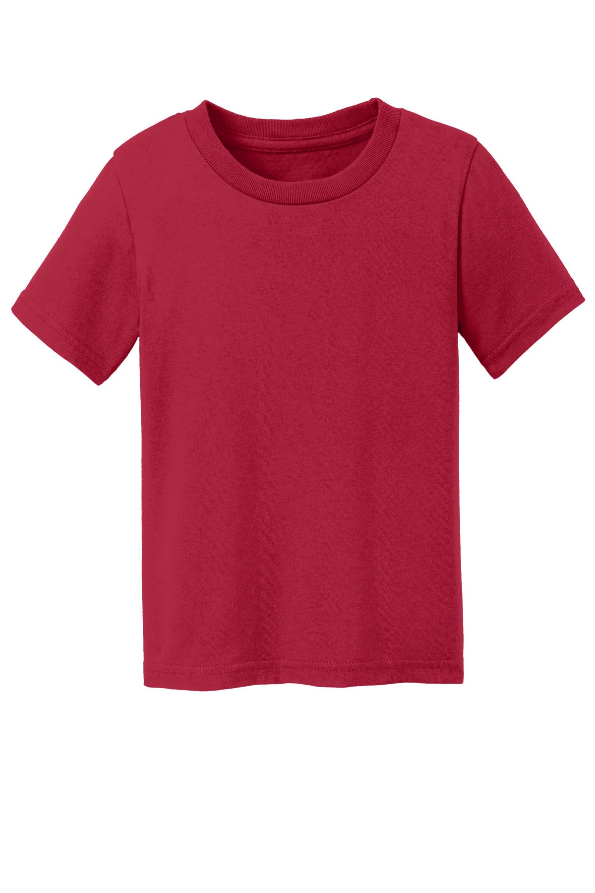 Front View of Red Port & Company Toddler Core Cotton Tee. CAR54T