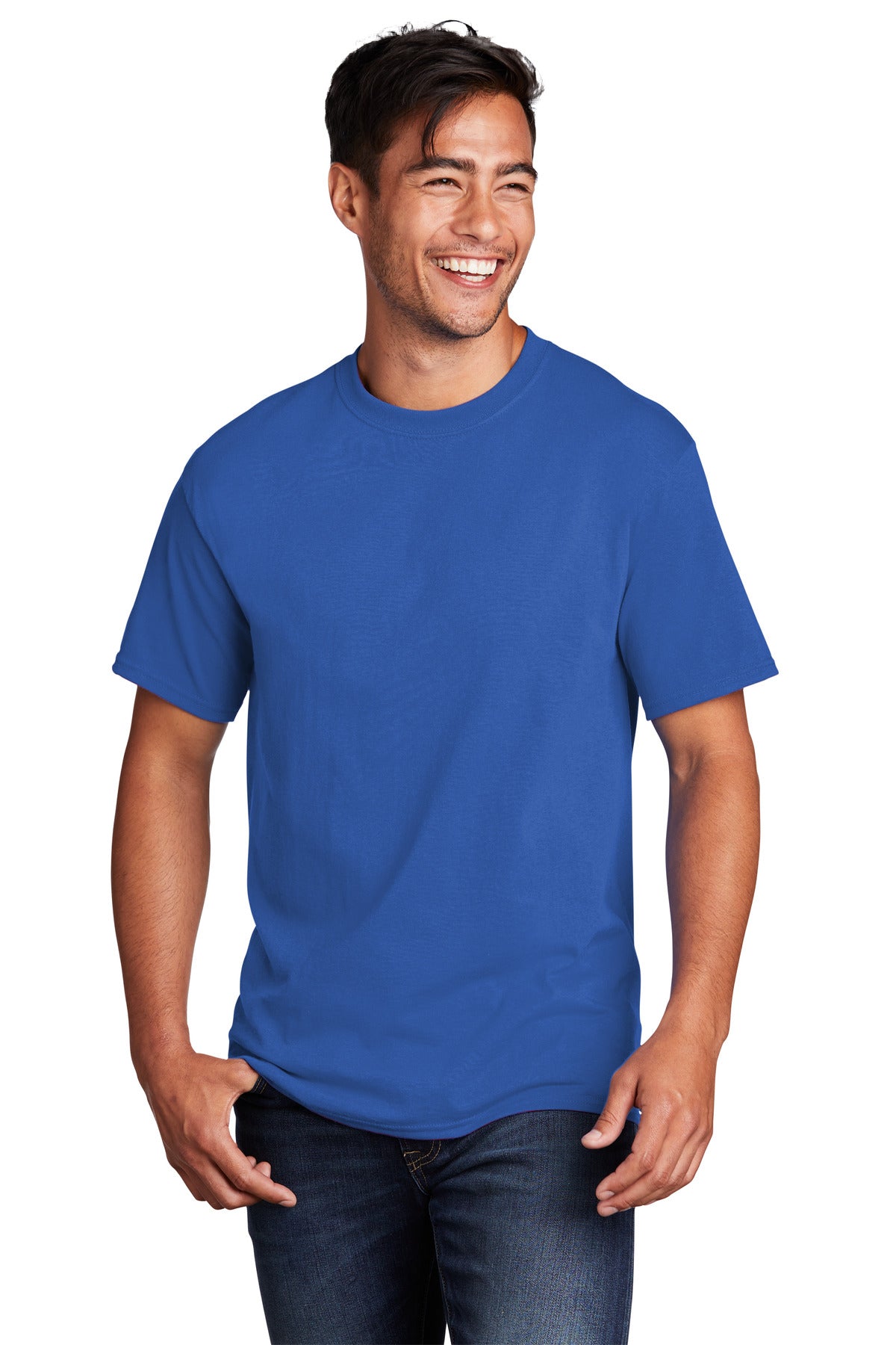 Front View of Royal Port & Company Core Cotton DTG Tee PC54DTG