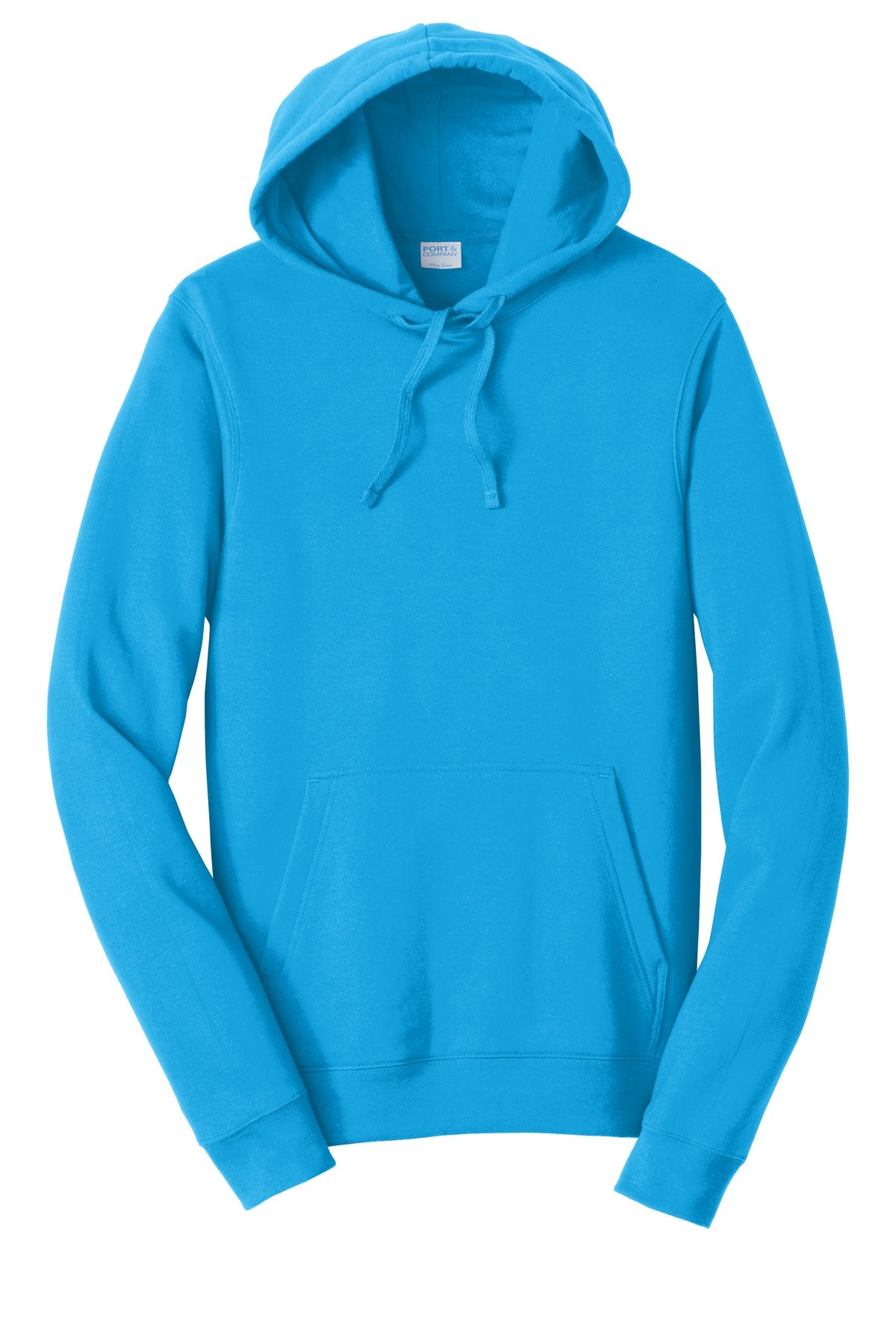 Front View of Sapphire Port & Company Fan Favorite Fleece Pullover Hooded Sweatshirt. PC850H