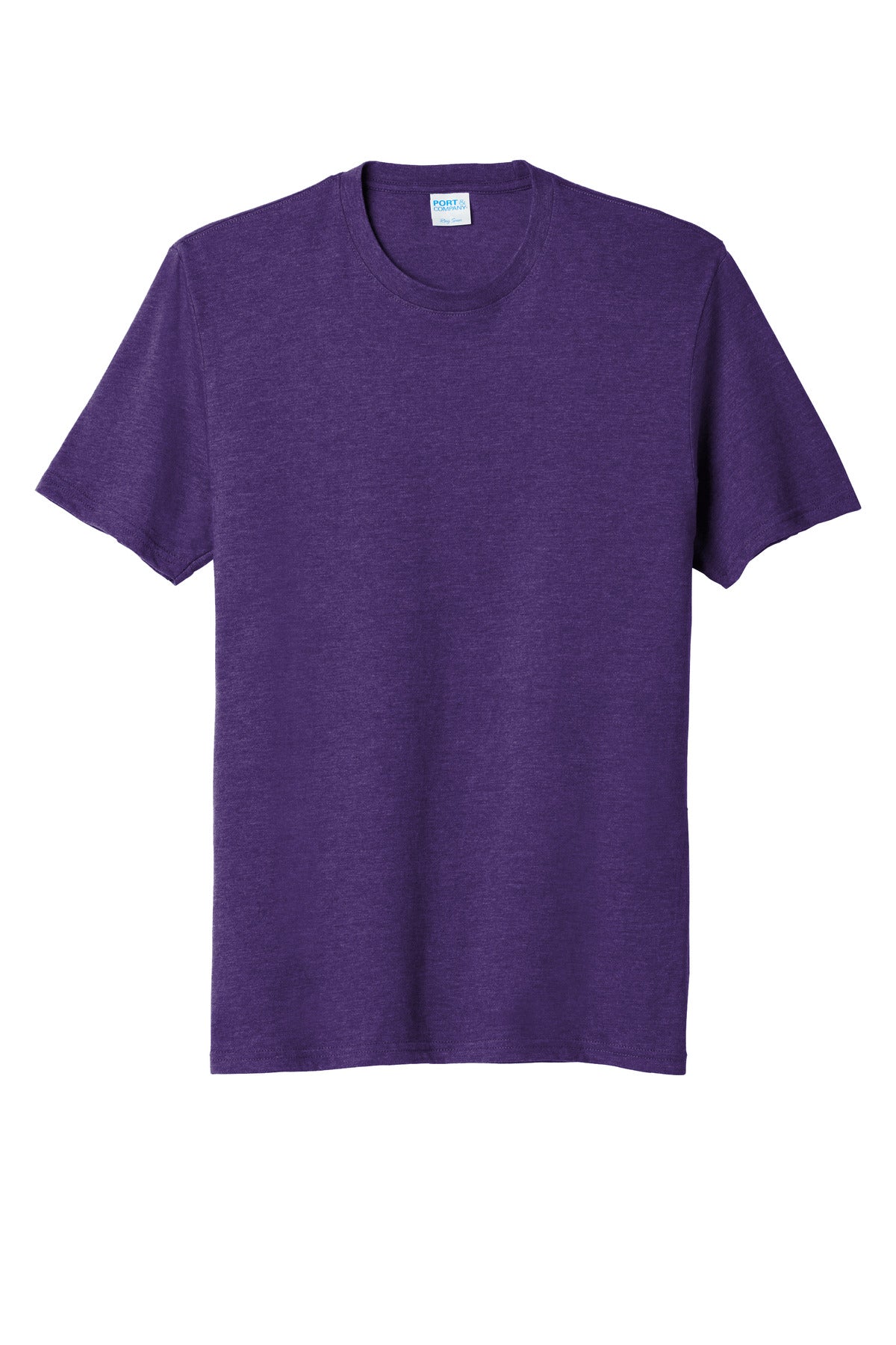 Front View of Team Purple He Port & Company Fan Favorite Blend Tee. PC455