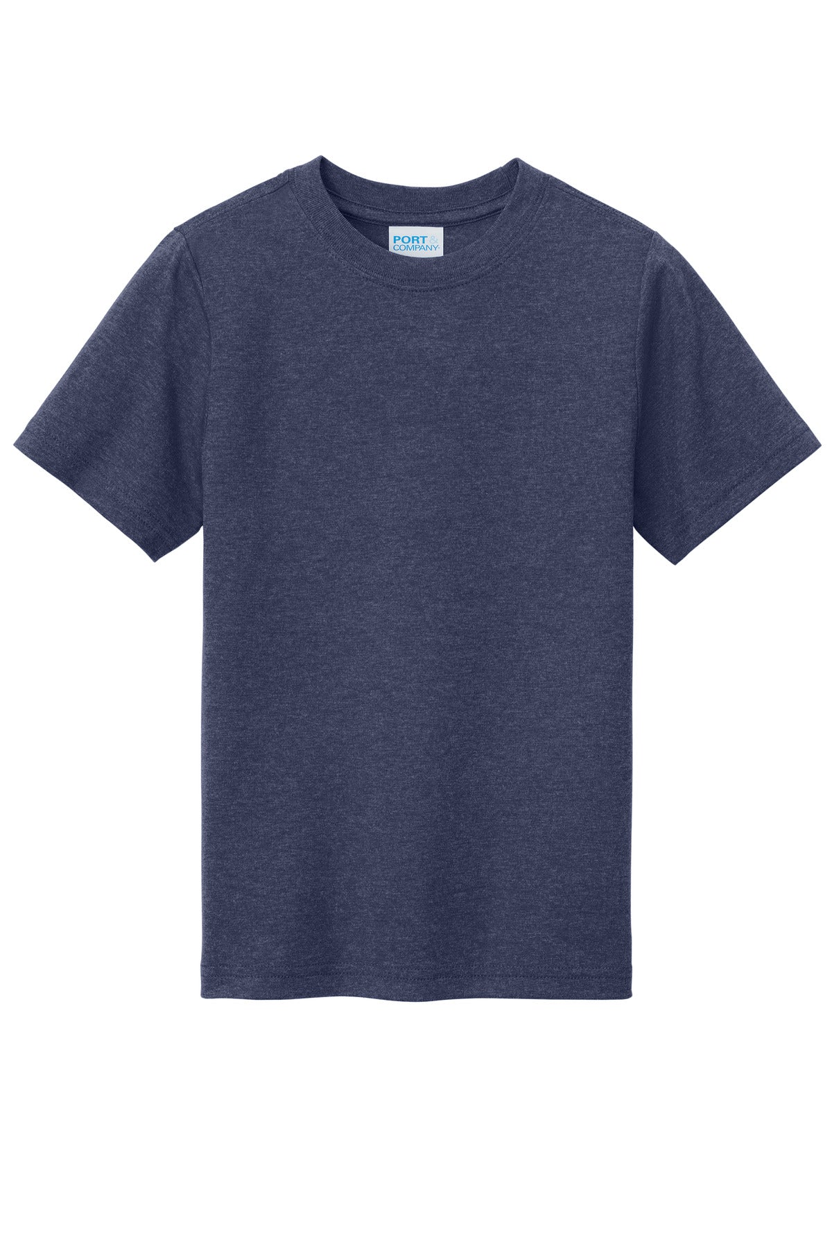 Front View of TeamNavyHt Port & Company Youth Tri-Blend Tee PC330Y