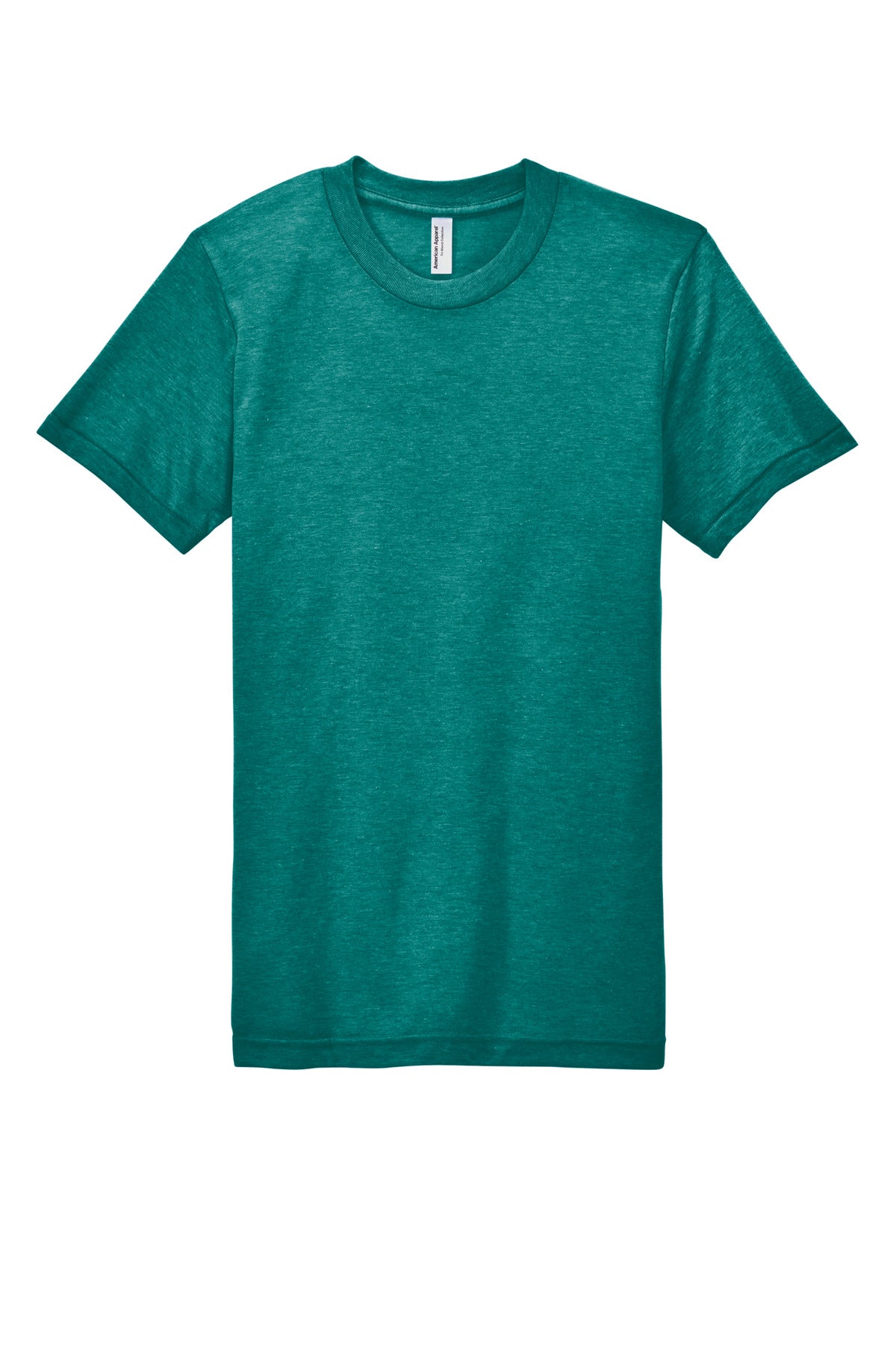 Front View of TriEvergrn American Apparel Tri-Blend Short Sleeve Track T-Shirt TR401