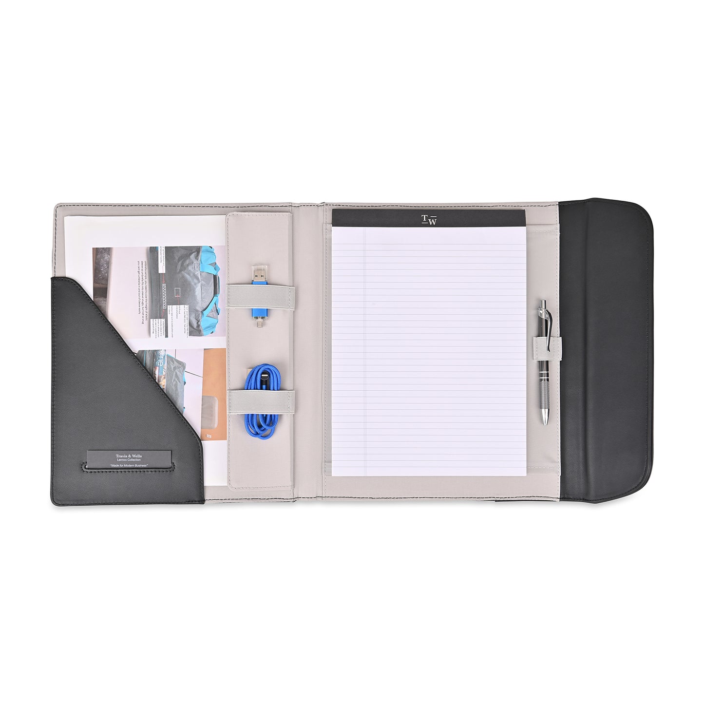 Black Travis & Wells® Lennox Padfolio