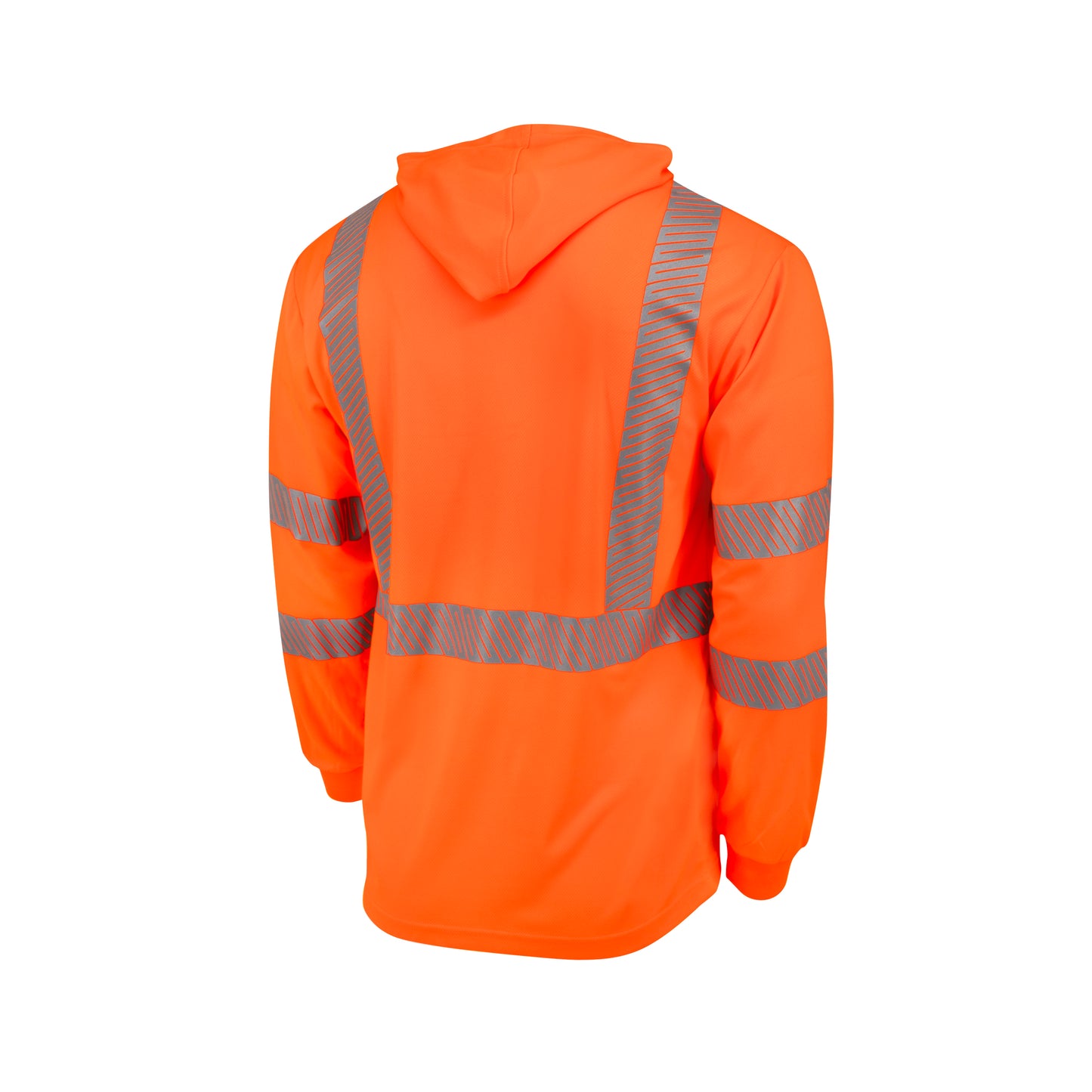 ST61-3 Hooded Type R Class 3 Mesh Long Sleeve T-Shirt - Green - Size 2X