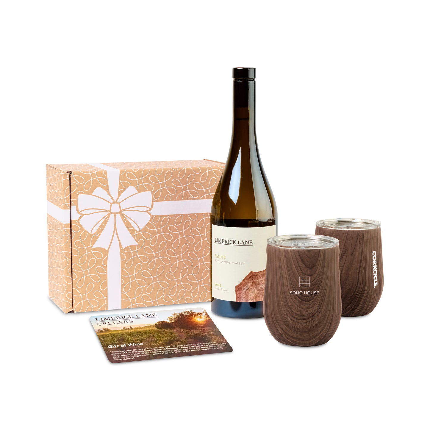 Walnut Limerick Lane Cellars A Toast To You Wine & Corkcicle® Stemless Gift Set