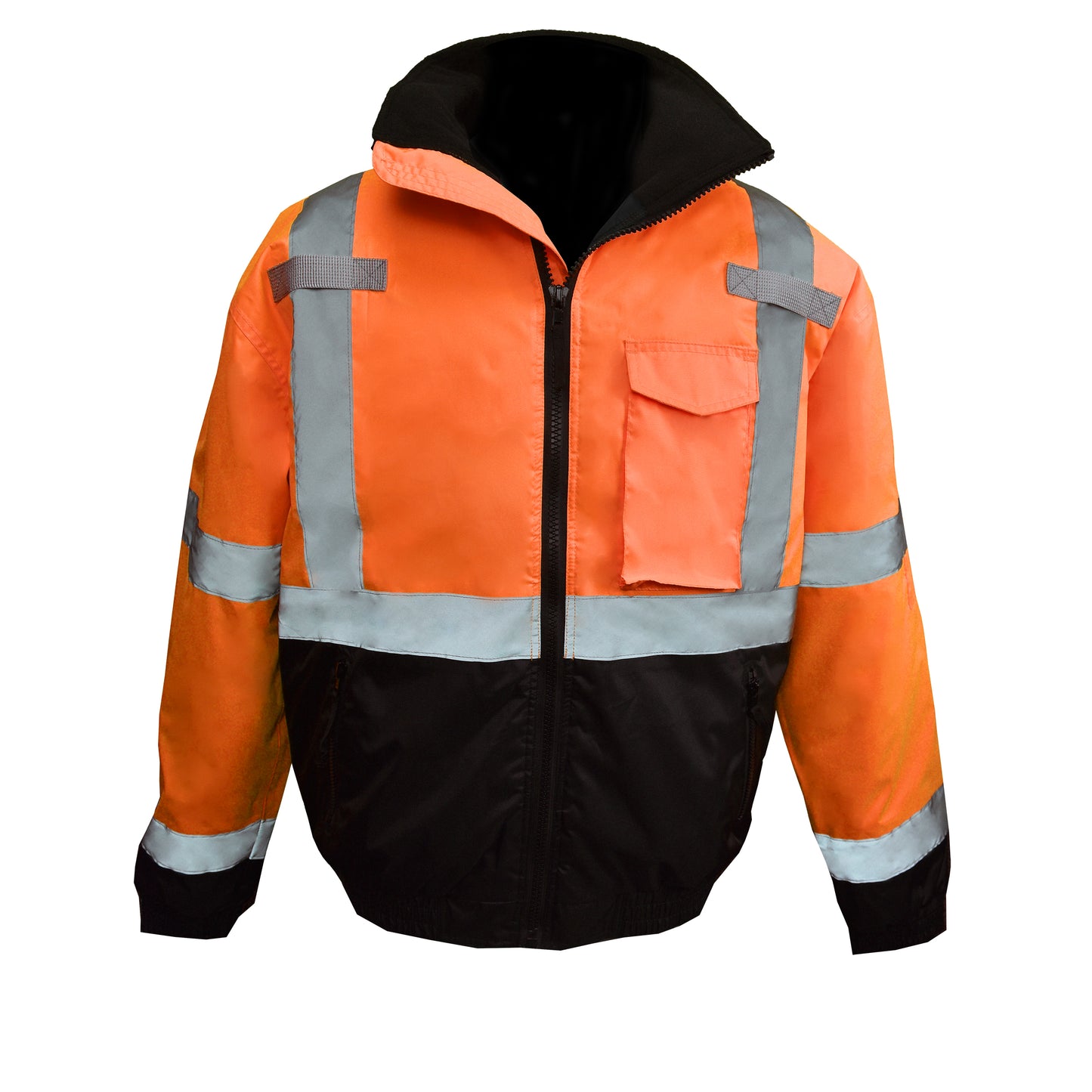 SJ11QB Type R Class 3 Weatherproof Bomber Jacket with Quilted Liner - Hi-Vis Orange - Size XL
