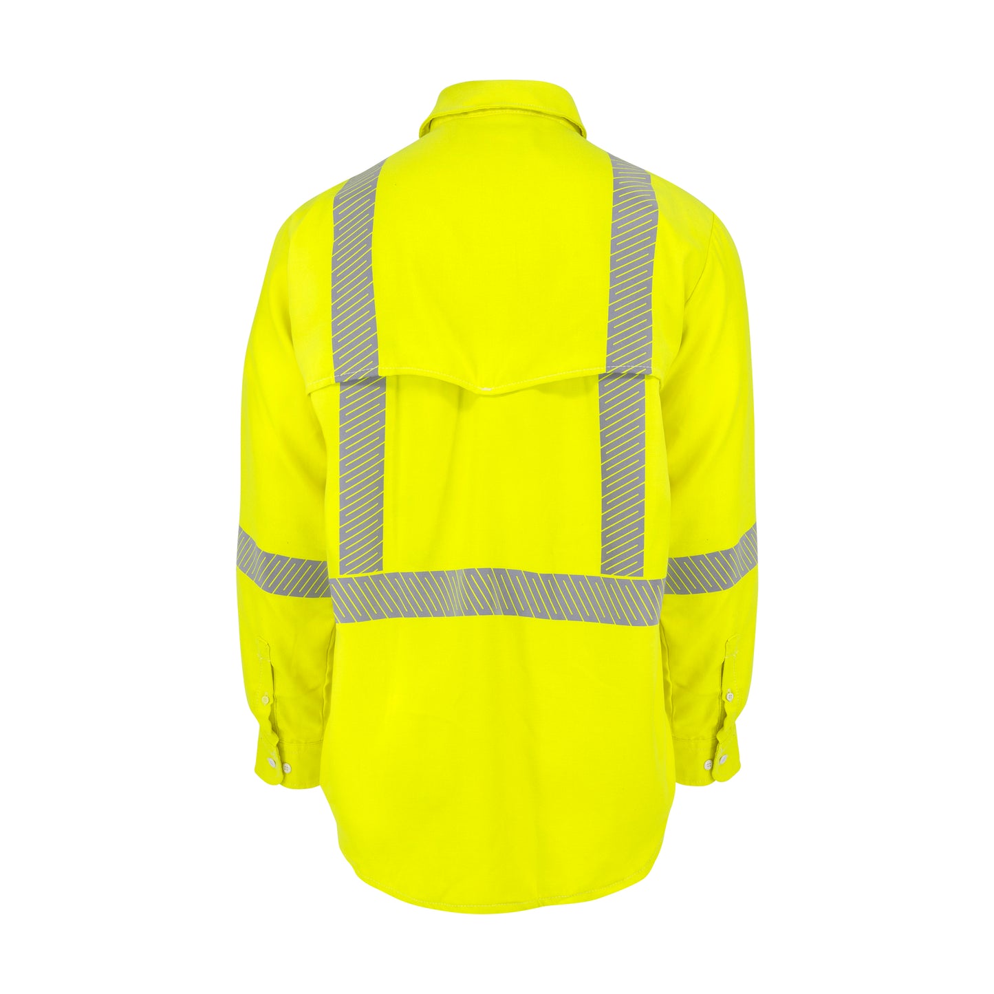 VDH5VSH3 5.7 oz Vented Type R Class 3 Segmented Tape DH Air Workshirt - Fluorescent Yellow - Size 2X