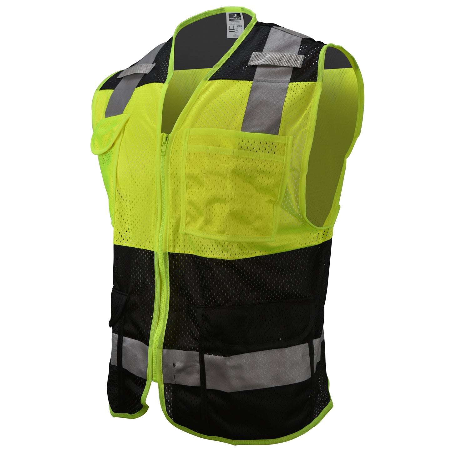CSV6 Custom Type O Class 1 Safety Vest - Black - Size XL