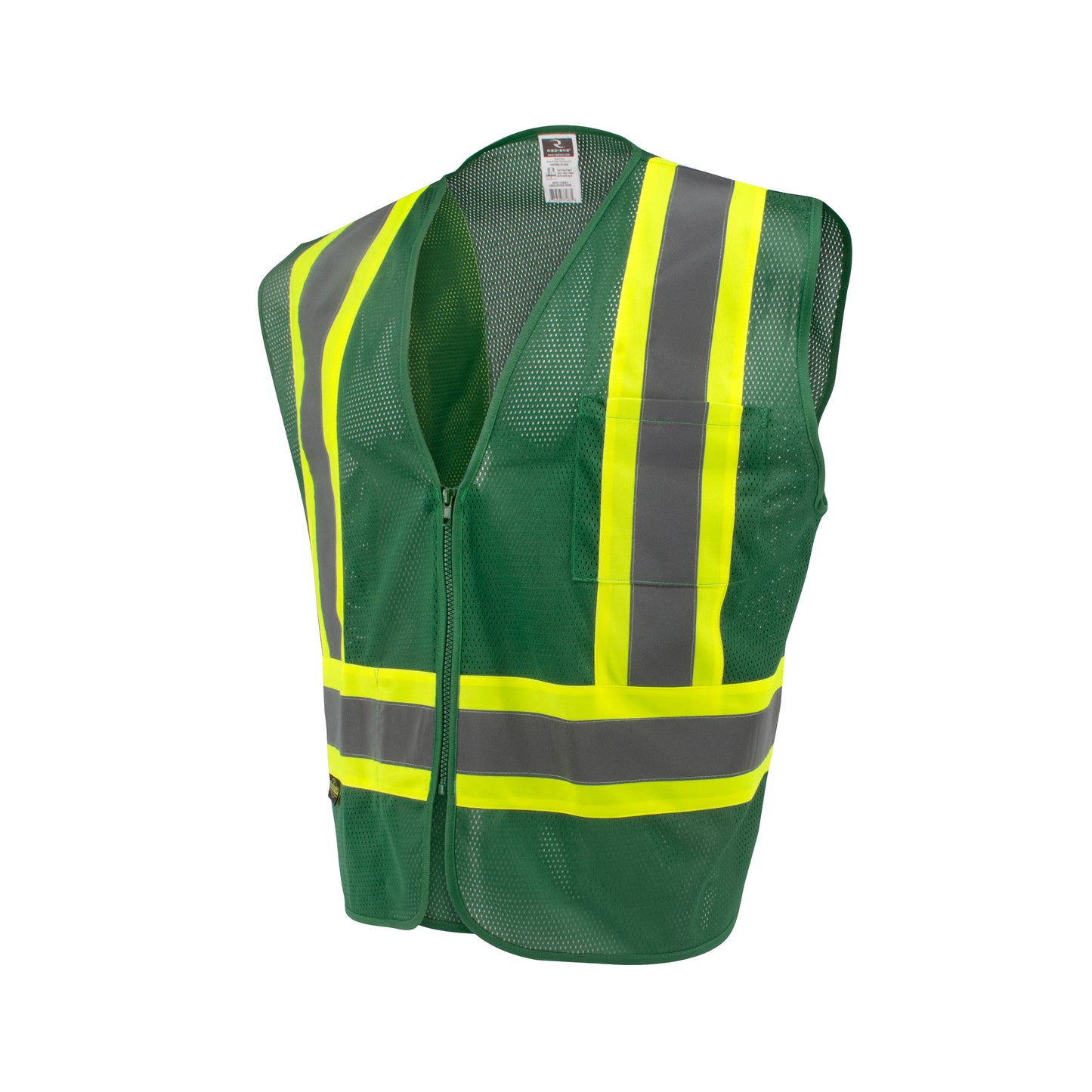 SV22-1 Economy Type O Class 1 Two Tone Safety Vest - Hunter Green - Size XL
