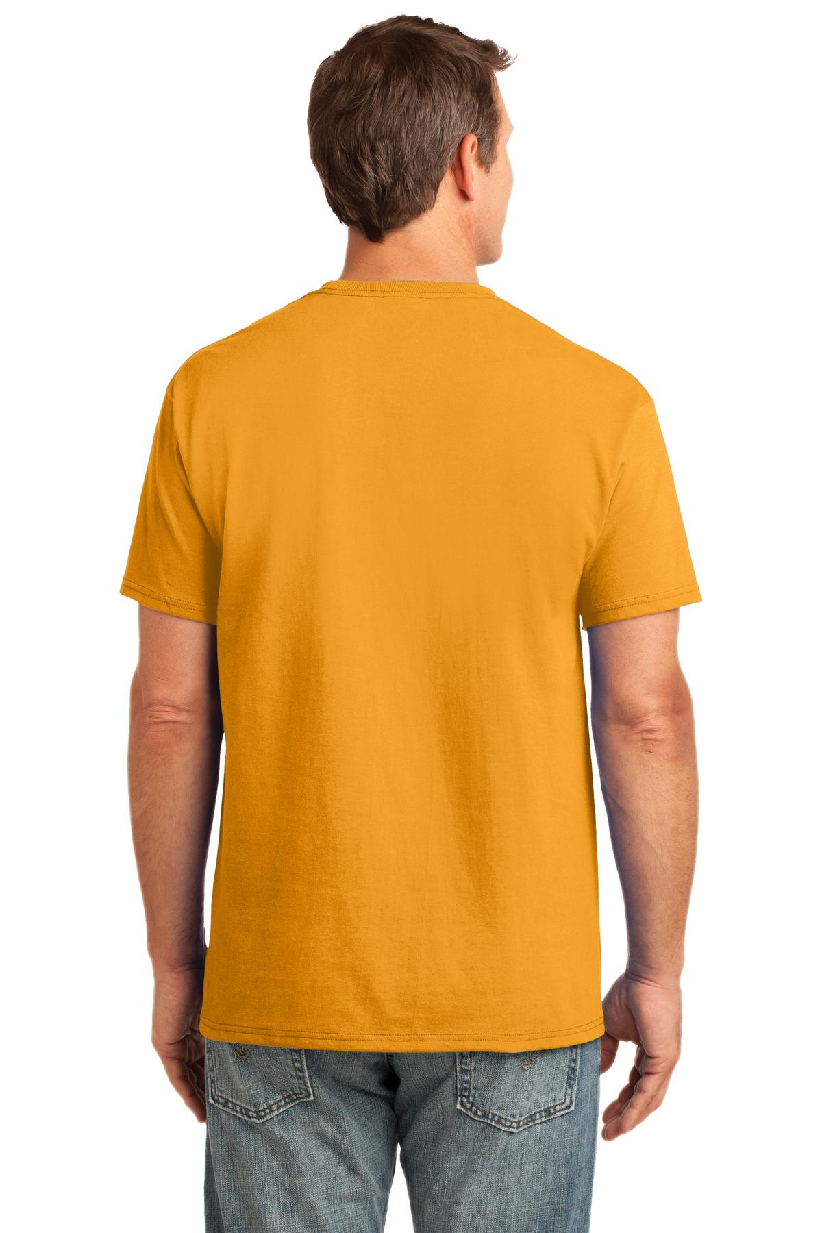 Gold Port & Company Core Cotton Pocket Tee. PC54P
