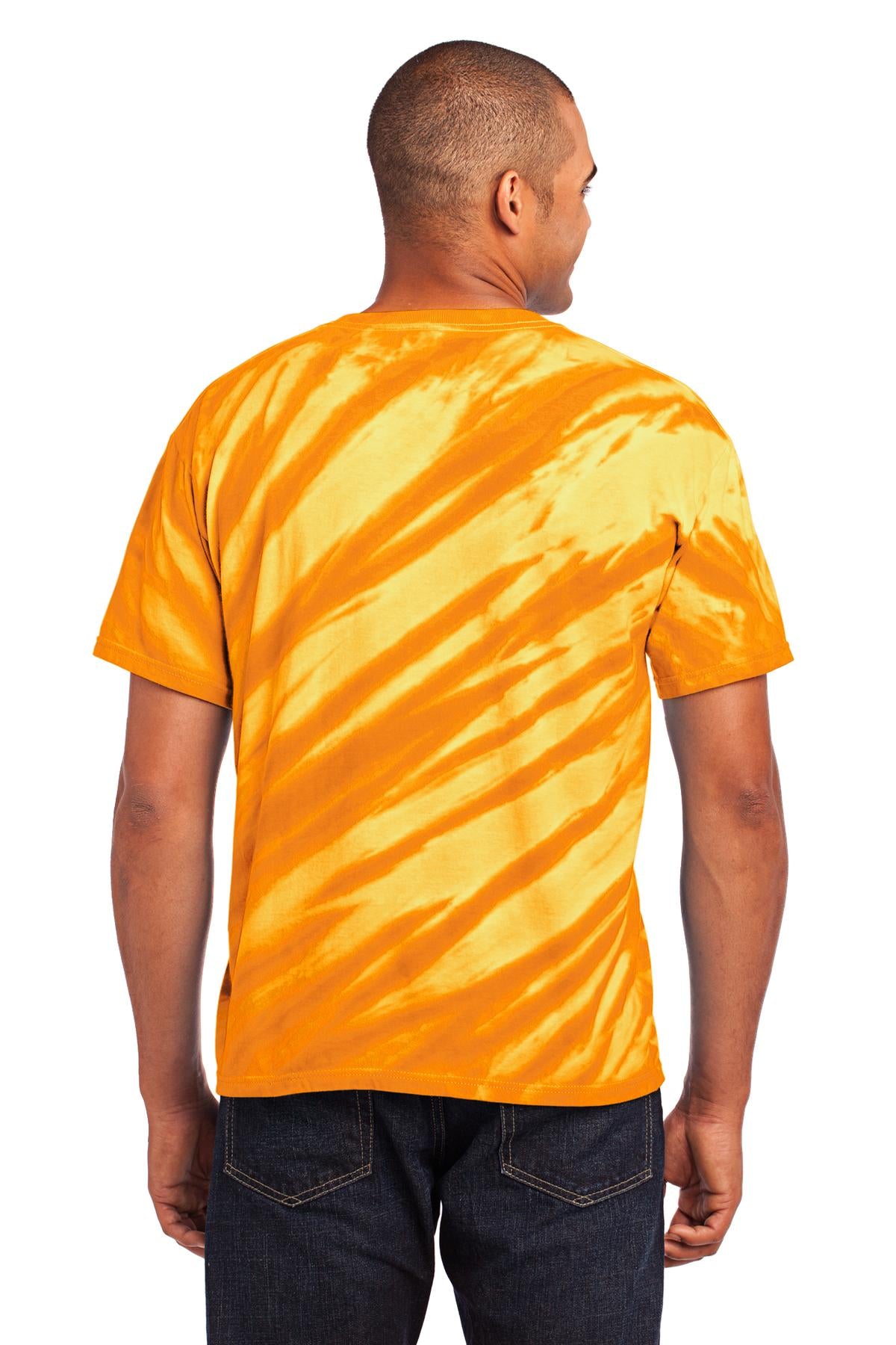 Gold Port & Company - Tiger Stripe Tie-Dye Tee. PC148