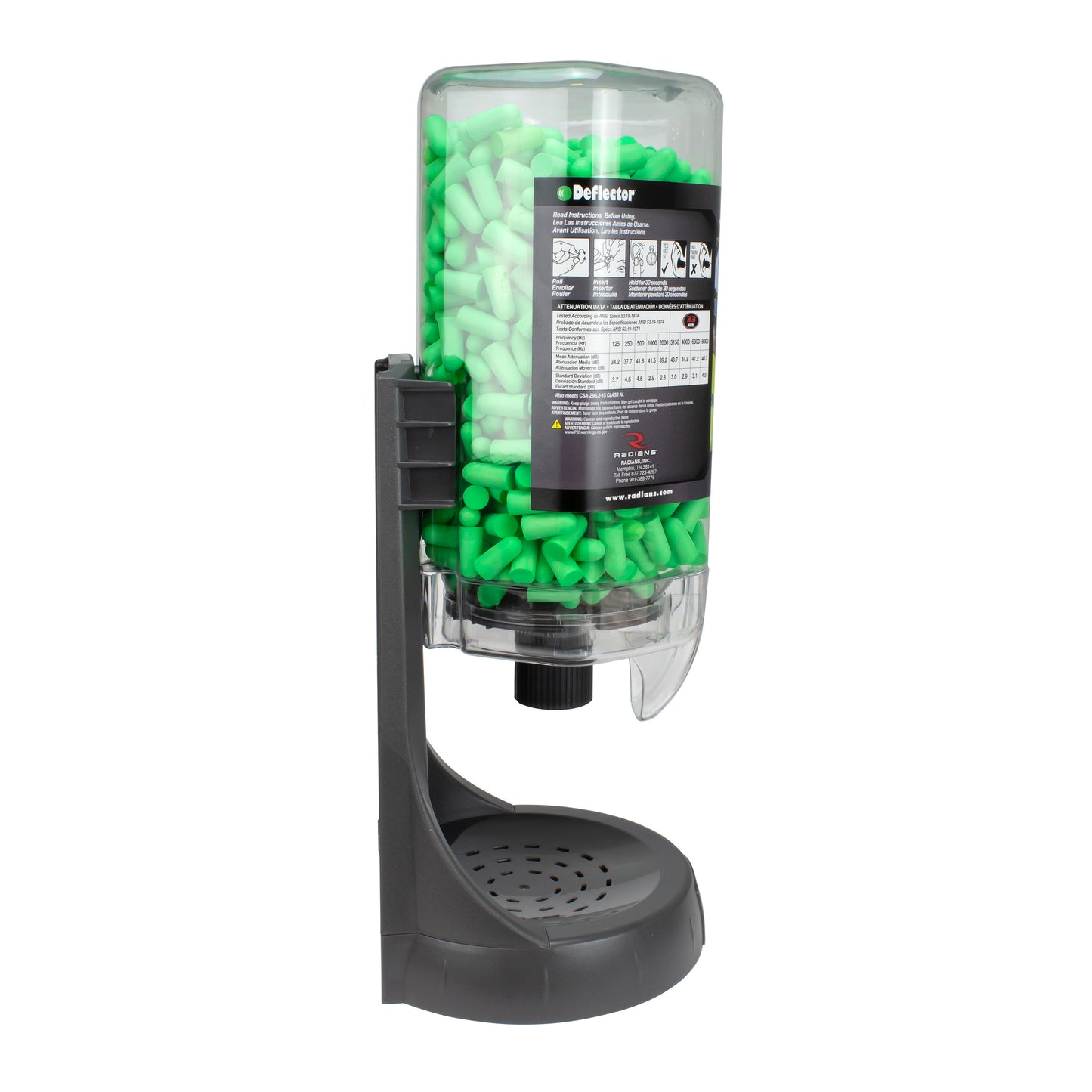 Refillable Dispenser with Deflector® FP90 Plugs - 500 Pair